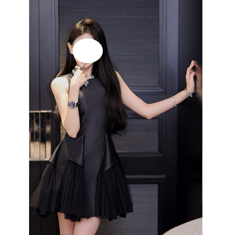 Robe Éclat Perlé à Manches Bouffantes